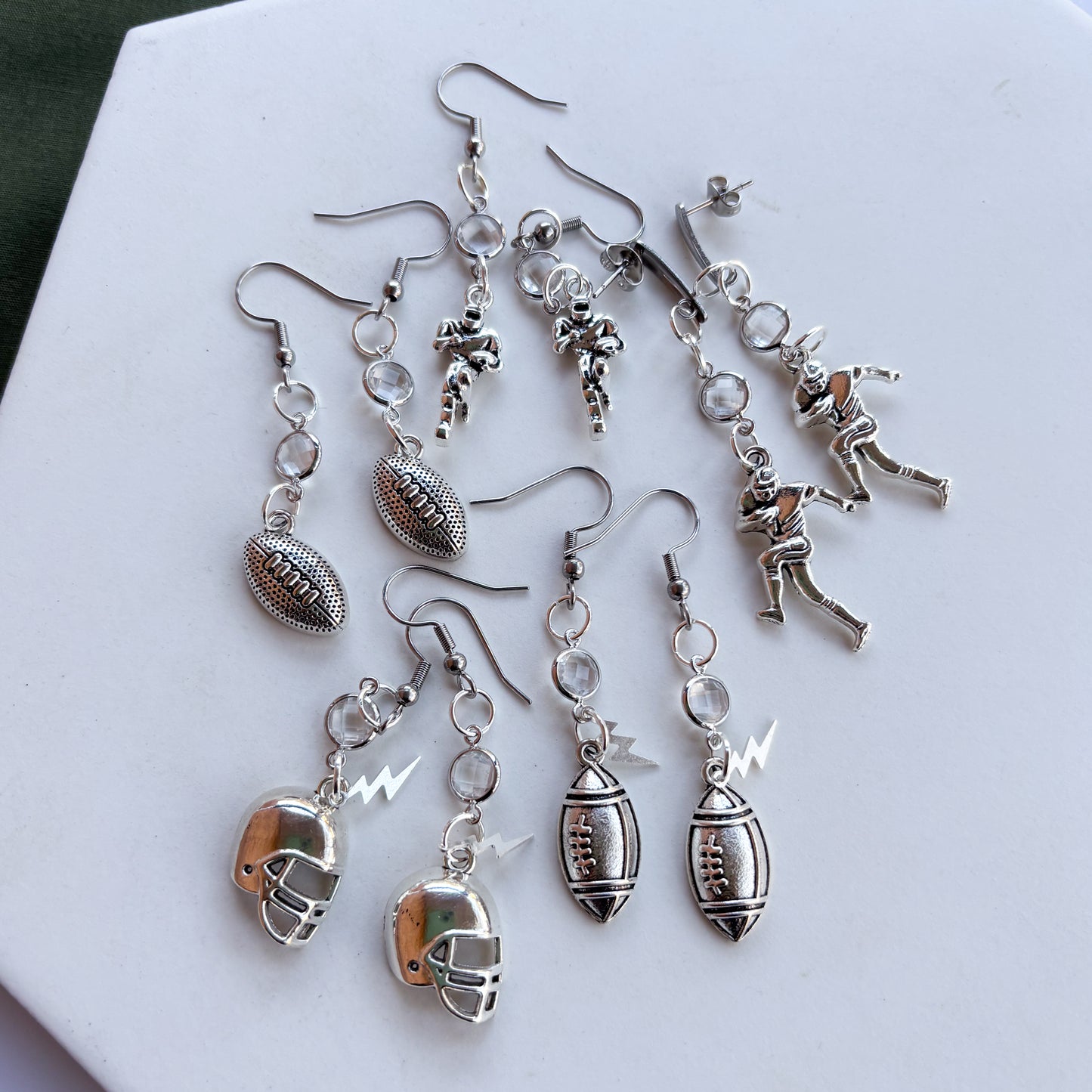 FOOTBALL CHARM EARRINGS
