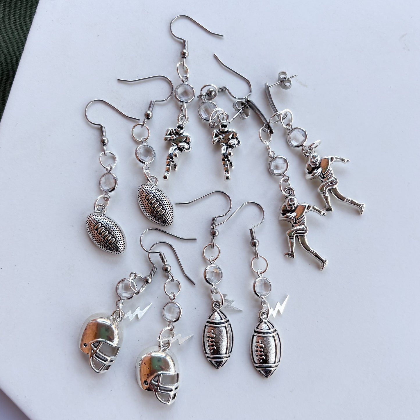 FOOTBALL CHARM EARRINGS