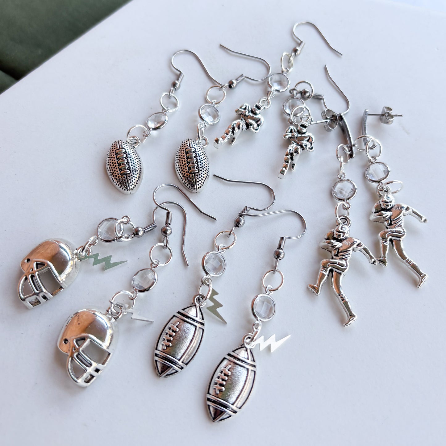 FOOTBALL CHARM EARRINGS