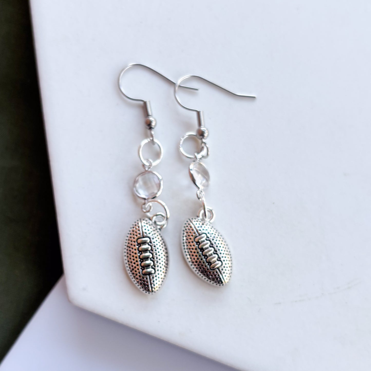 FOOTBALL CHARM EARRINGS