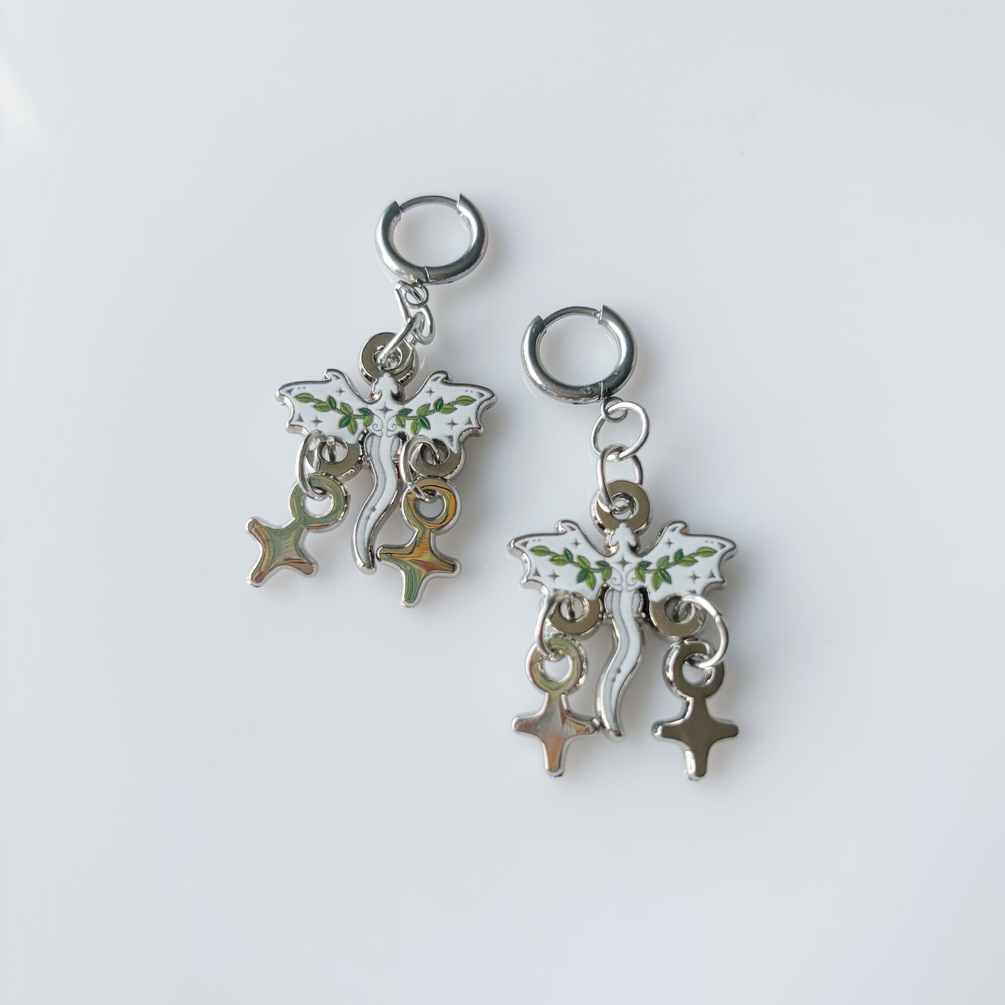 CELESTIAL VINE DRAGON METAL EARRINGS