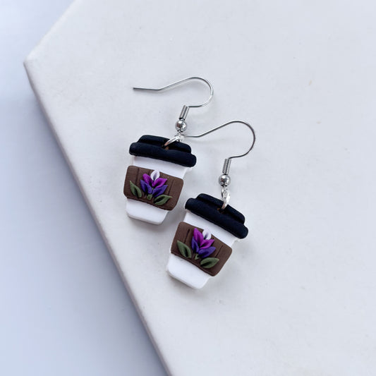 MINI LAVENDER LATTE EARRINGS