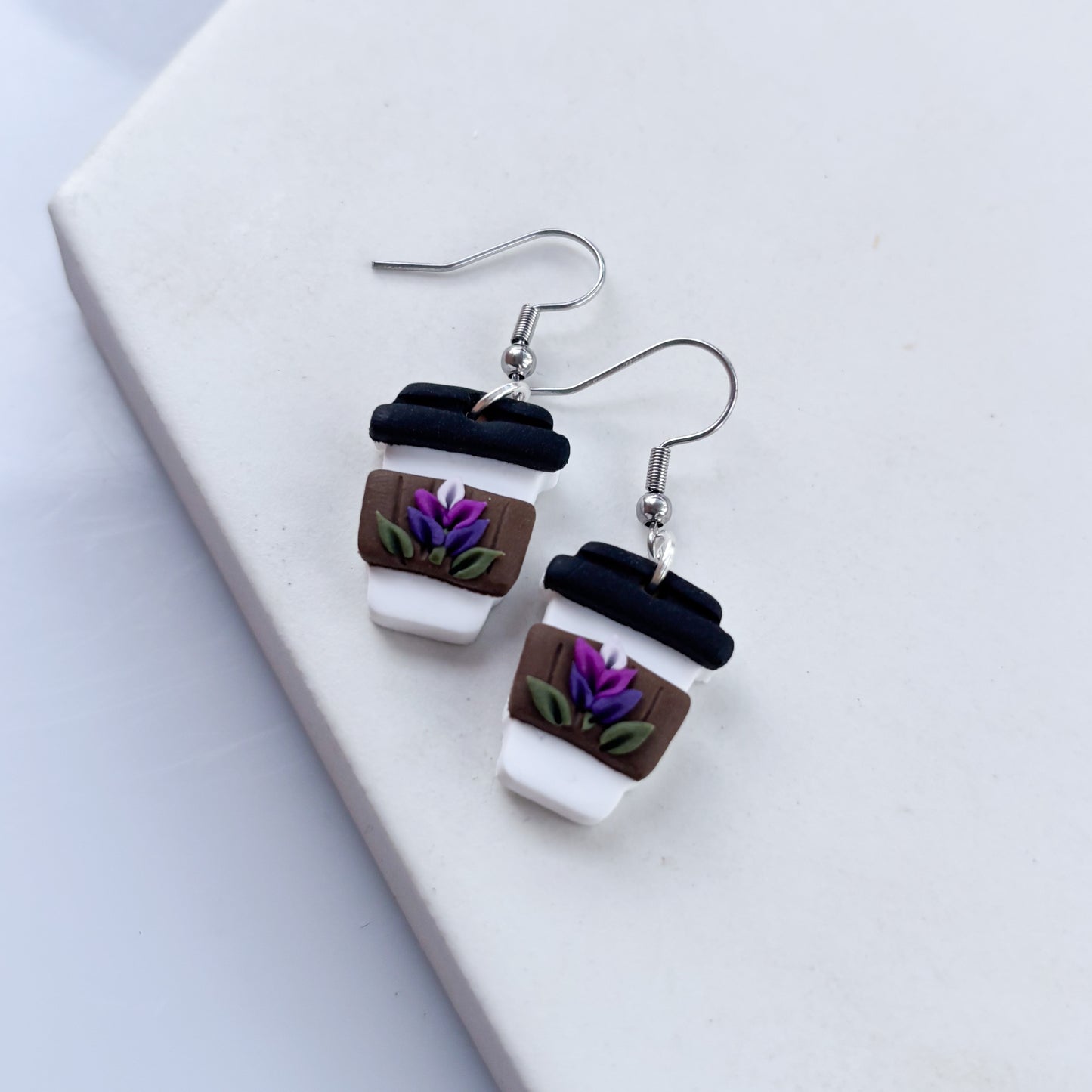 MINI LAVENDER LATTE EARRINGS