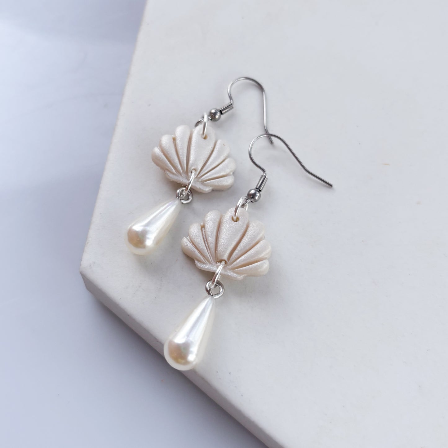 SHELL & PEARL EARRINGS