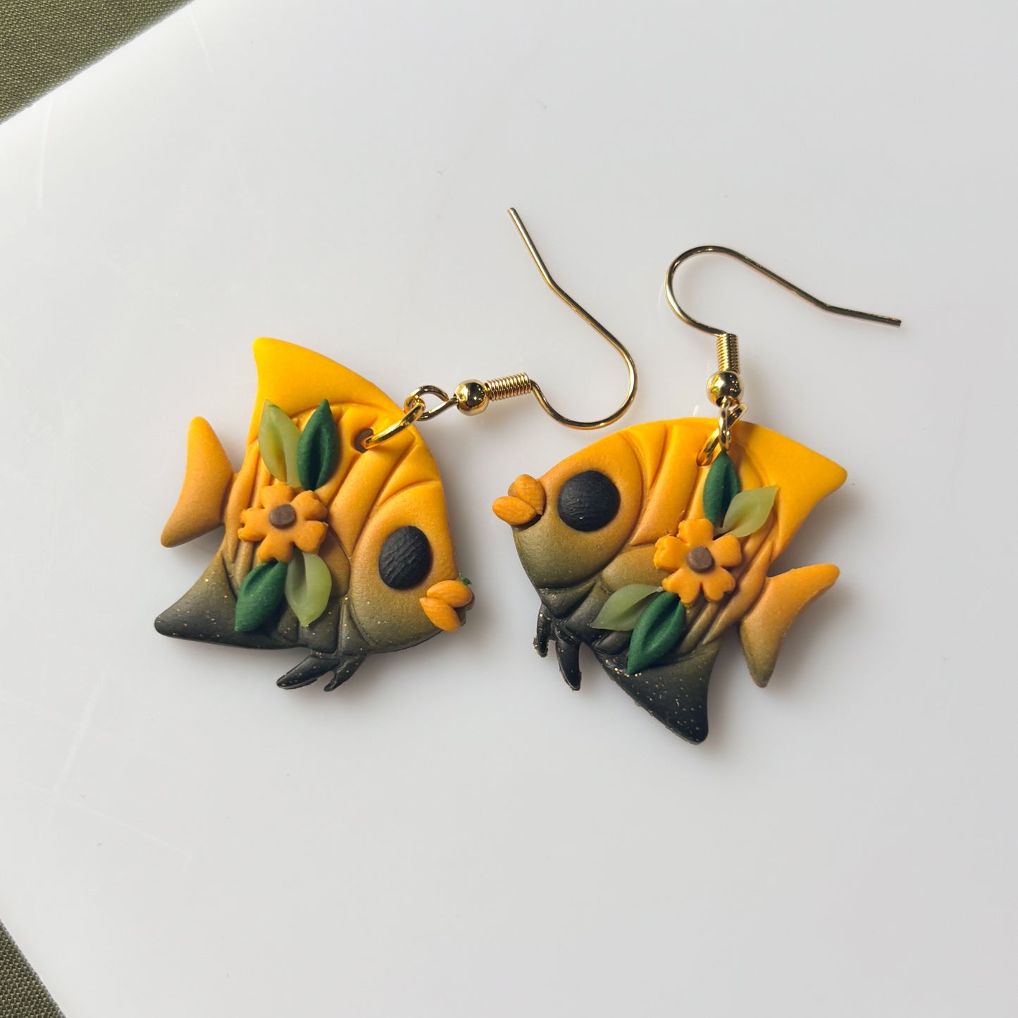 SUNFLOWER ANGELFISH EARRINGS