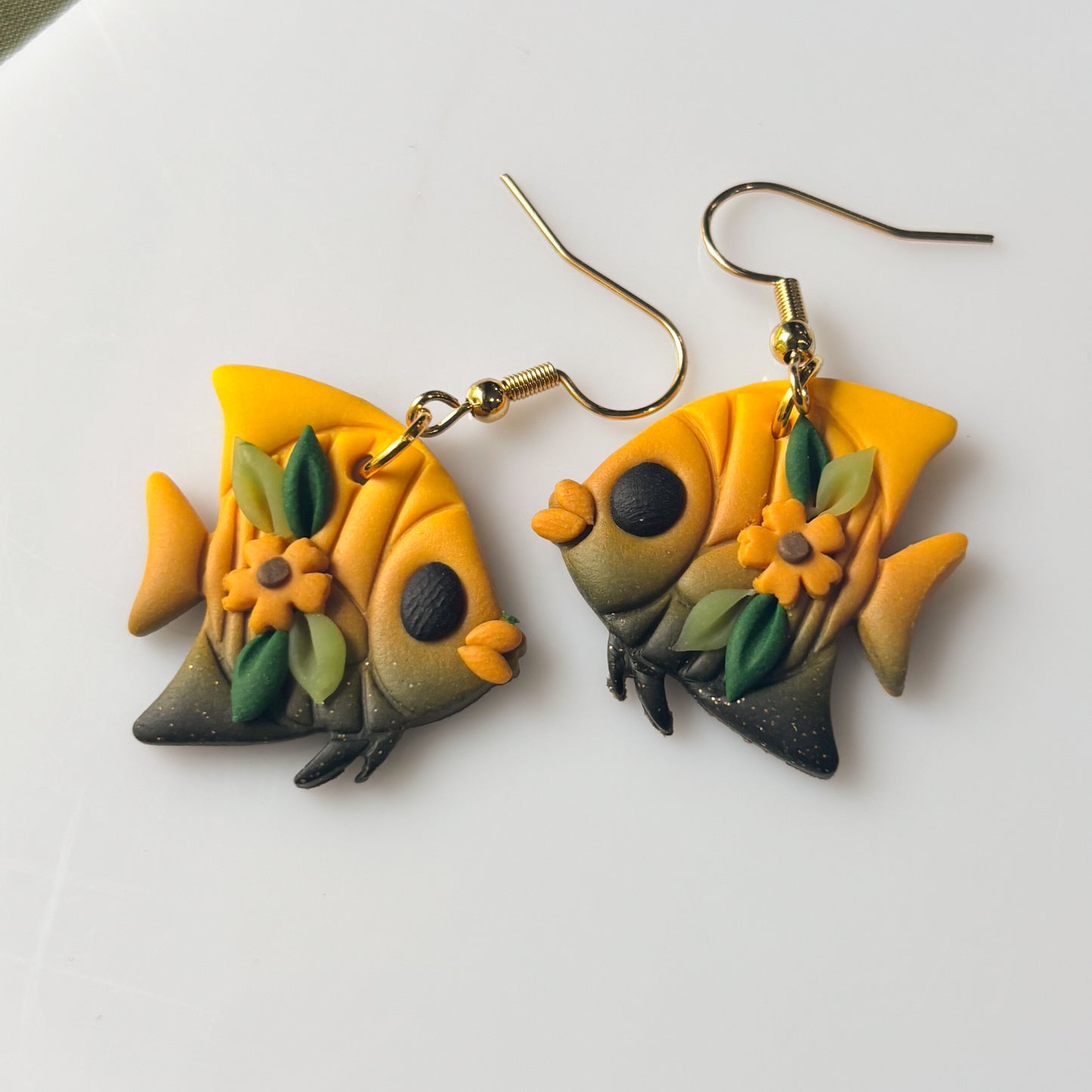 SUNFLOWER ANGELFISH EARRINGS