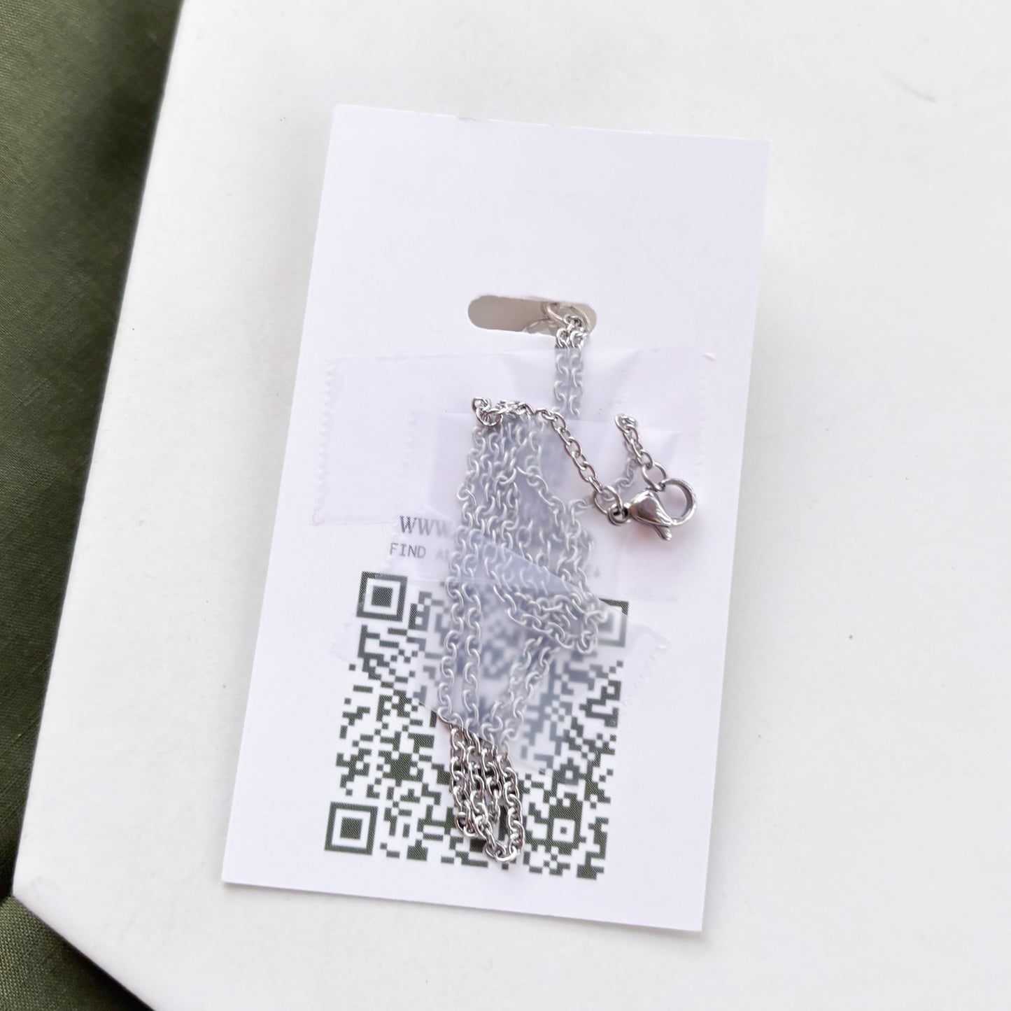 SILVER SPIKE CHARM NECKLACE