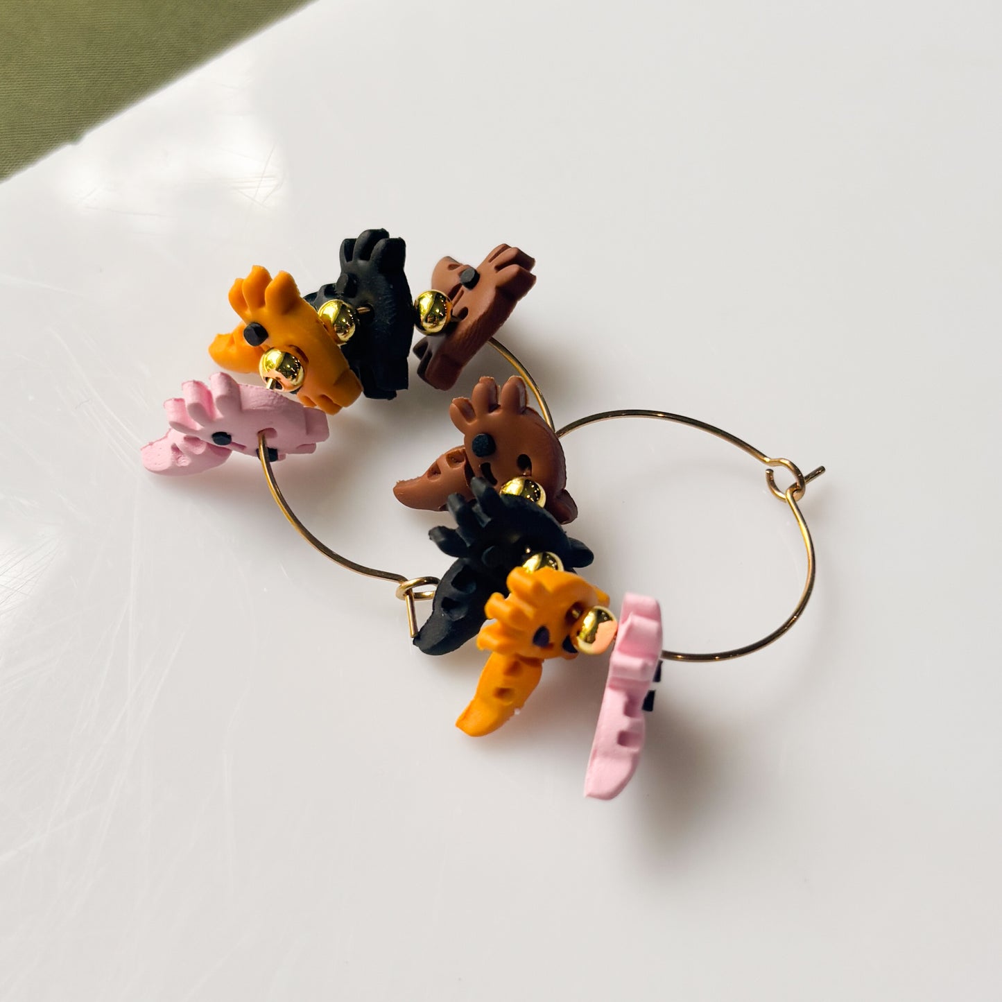 AXOLOTL VARIANT HOOP EARRINGS