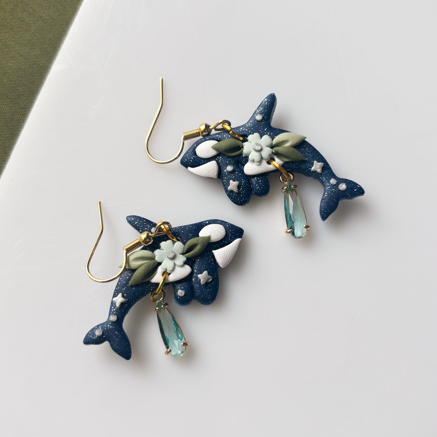 BLUE ORCA EARRINGS