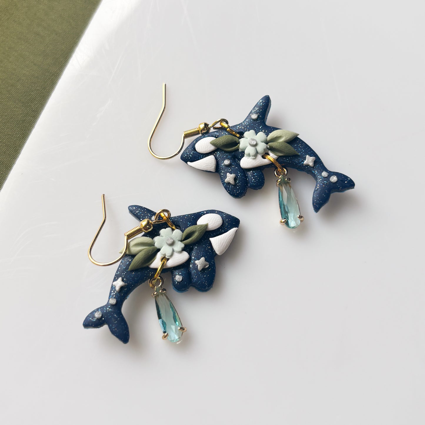 BLUE ORCA EARRINGS