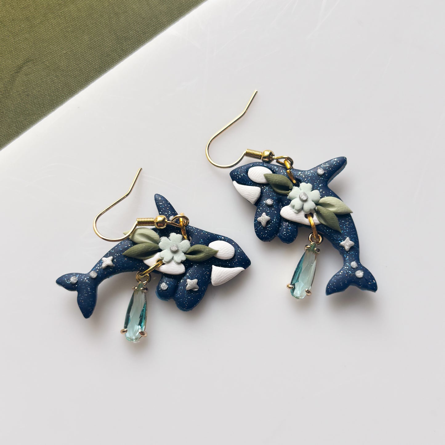 BLUE ORCA EARRINGS