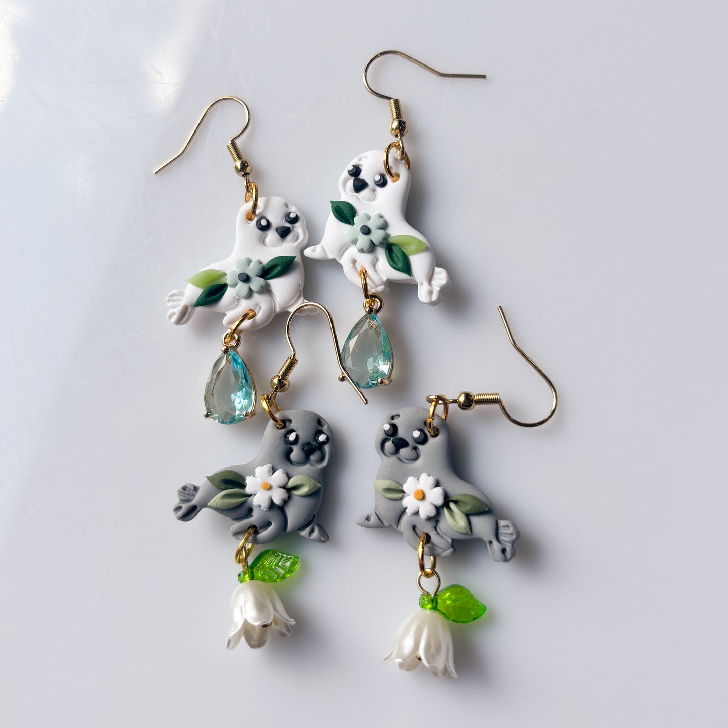 GREY SEAL EARRINGS