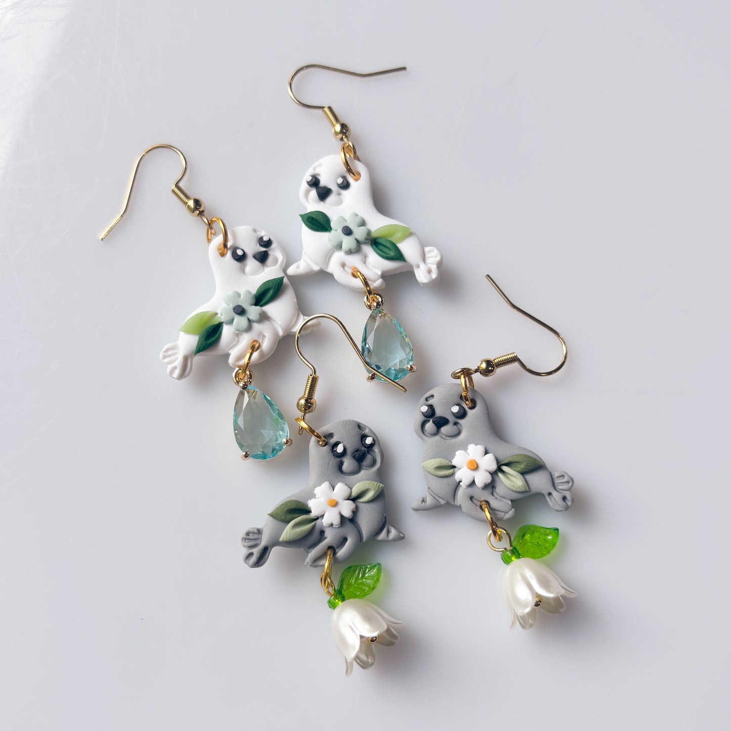 WHITE SEAL EARRINGS