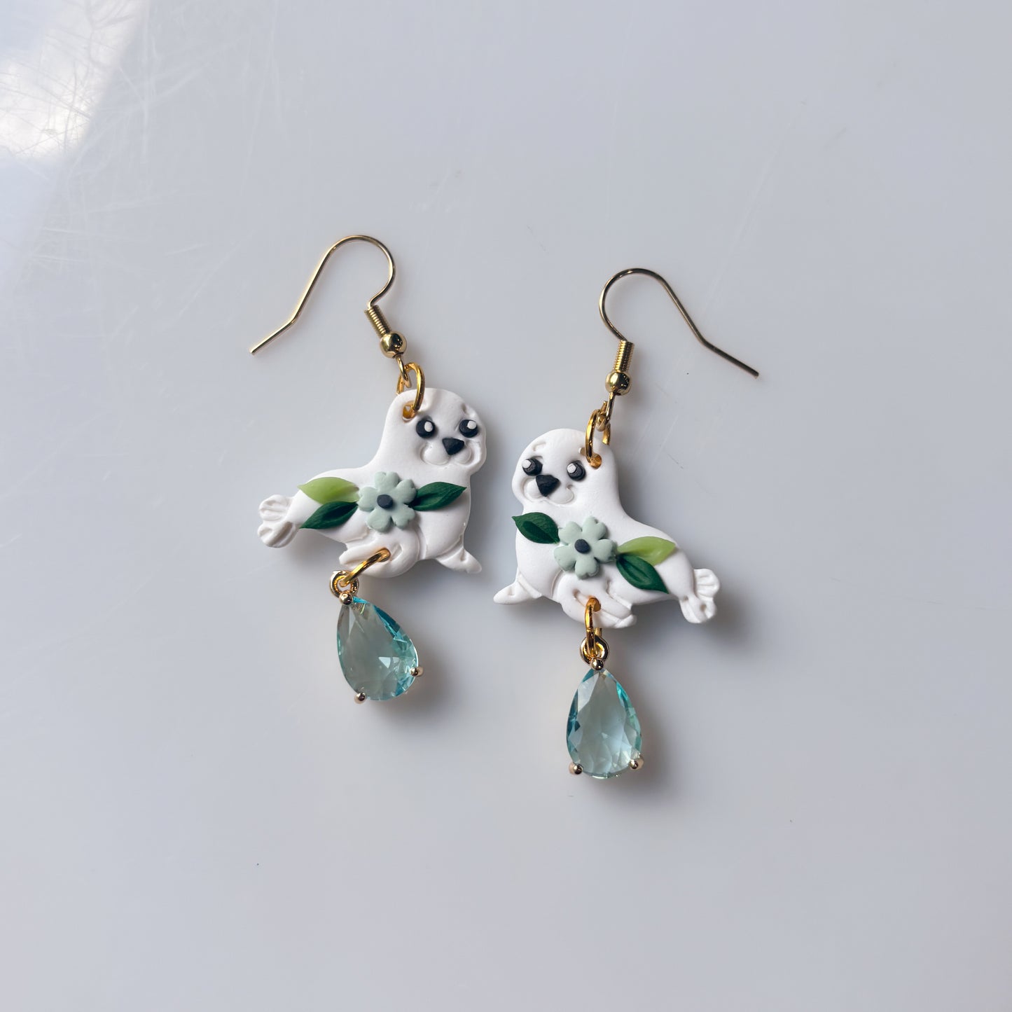 WHITE SEAL EARRINGS