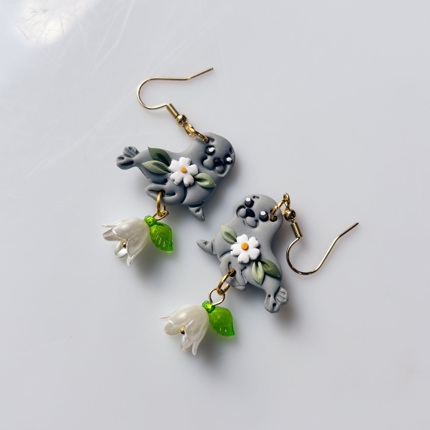 GREY SEAL EARRINGS