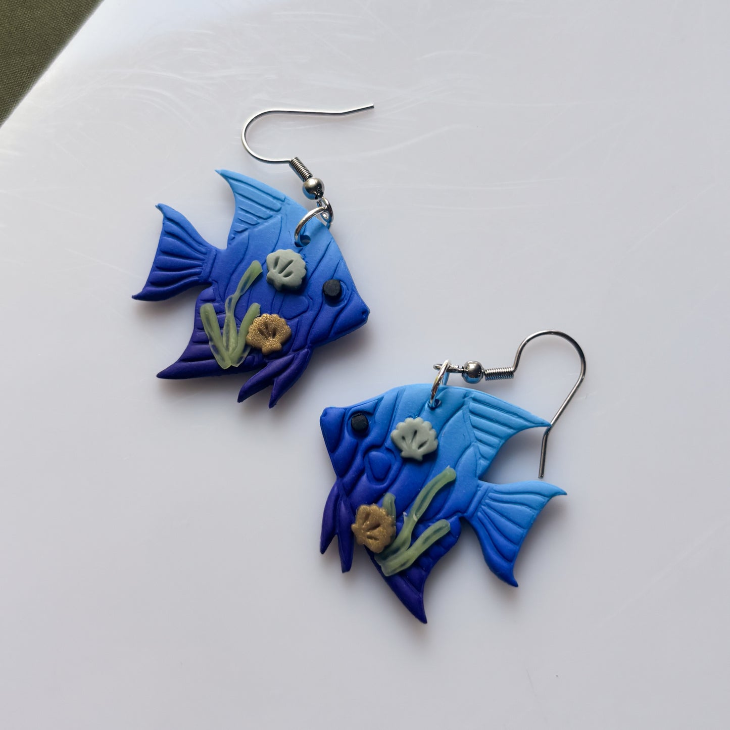 SEAWEED ANGELFISH EARRINGS