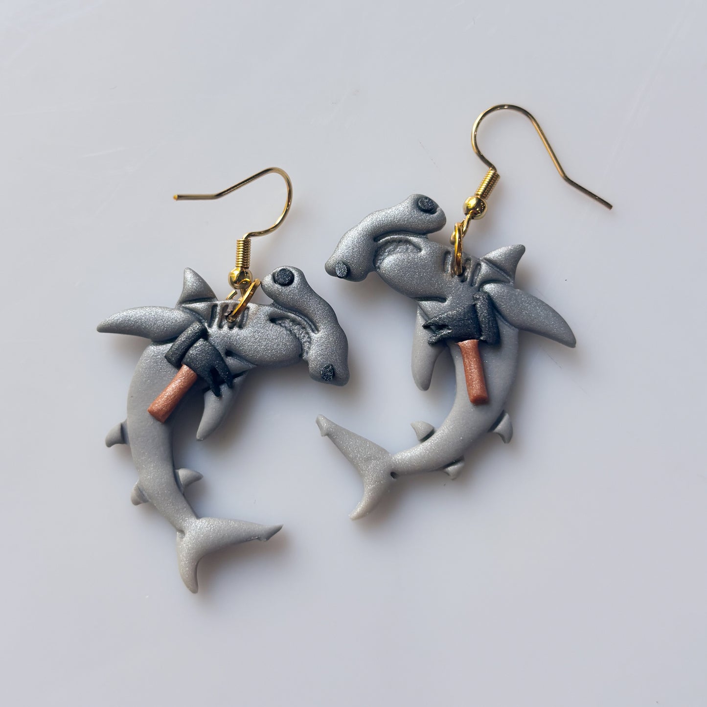 'HAMMER' HEAD SHARK EARRINGS