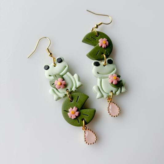 FROG & LILYPAD EARRINGS