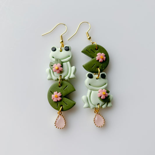 FROG & LILYPAD EARRINGS