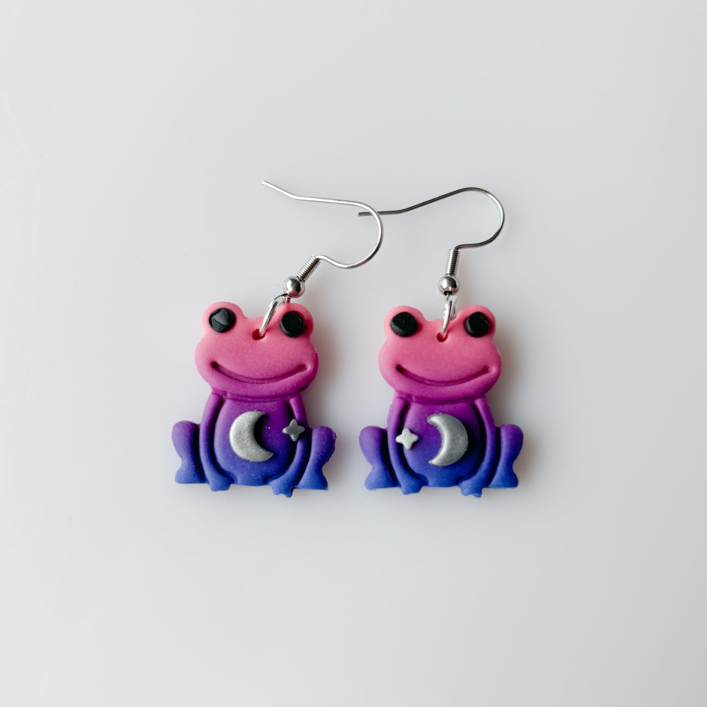 BI OMBRE FROG EARRINGS