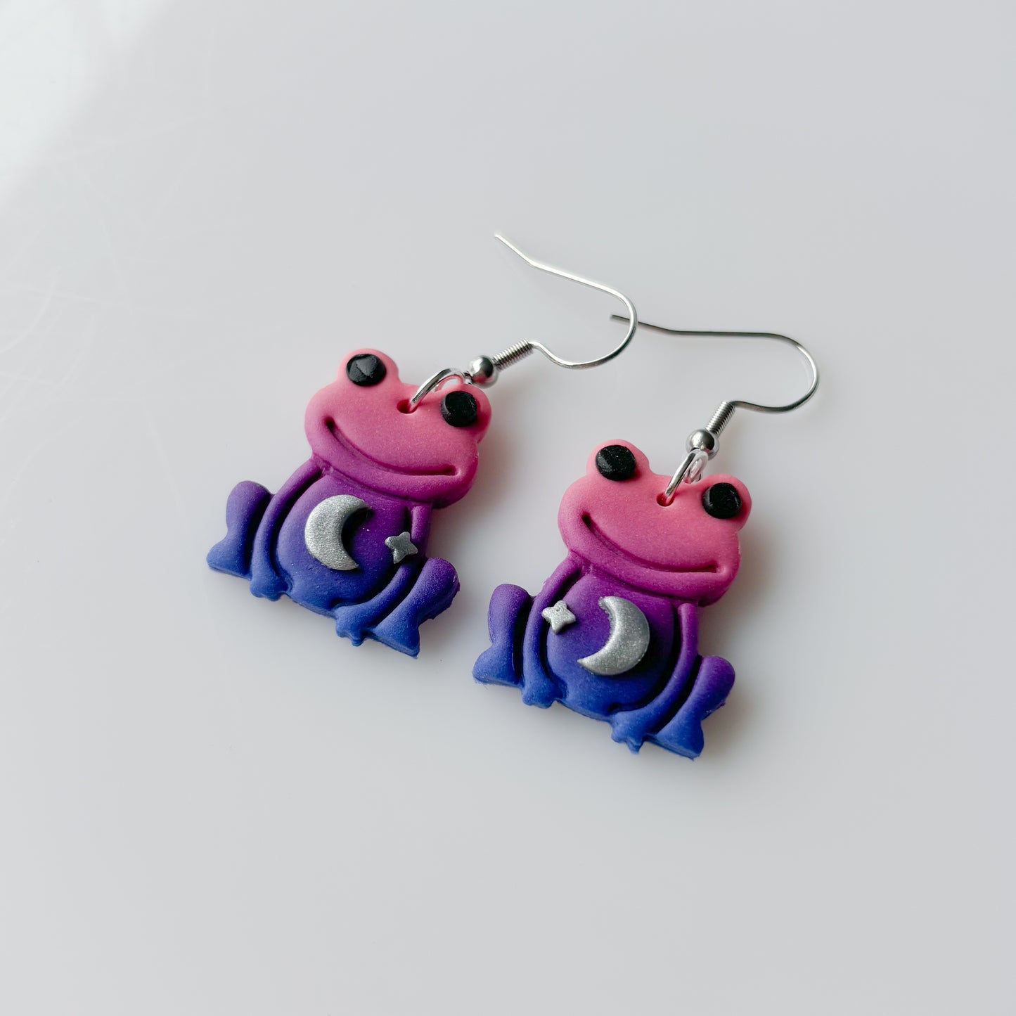 BI OMBRE FROG EARRINGS