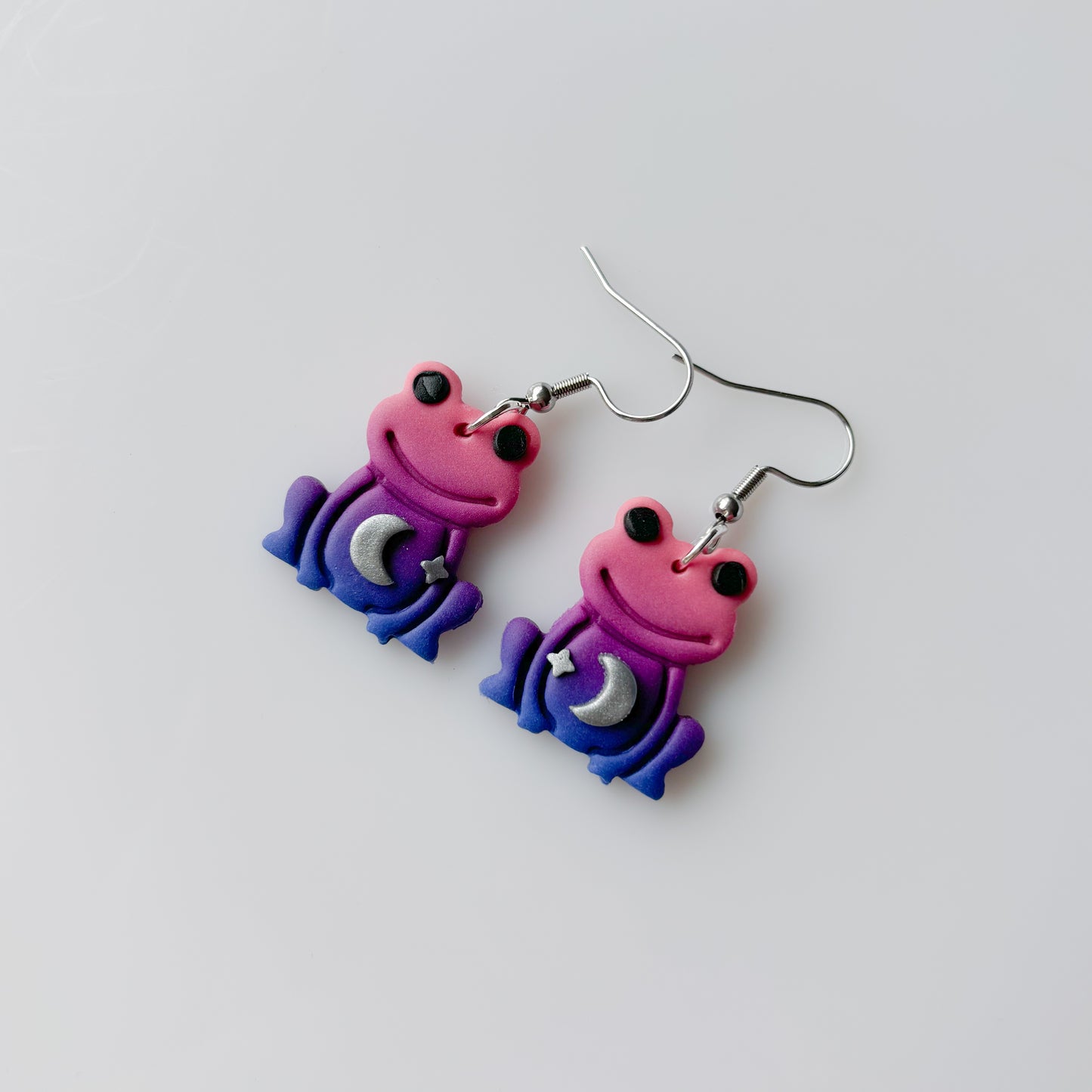 BI OMBRE FROG EARRINGS