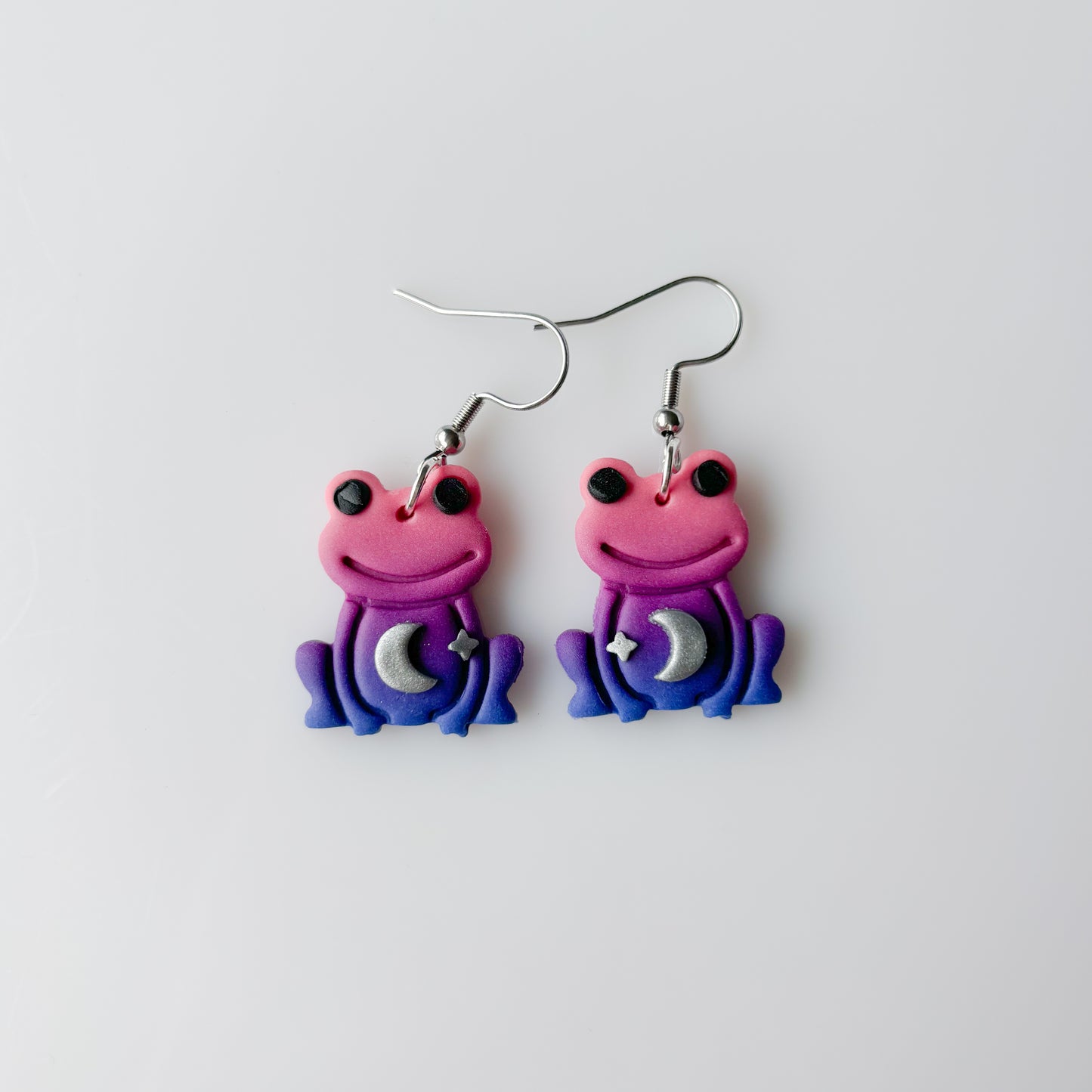 BI OMBRE FROG EARRINGS