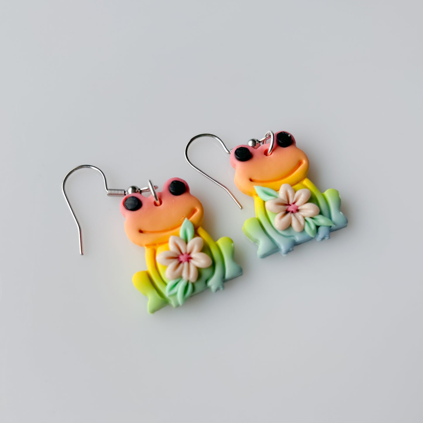 PASTEL RAINBOW FROG EARRINGS