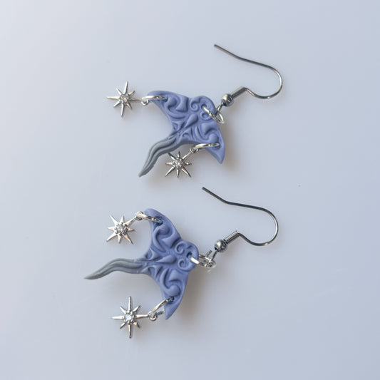 LITTLE STINGRAY PURPLE EARRINGS