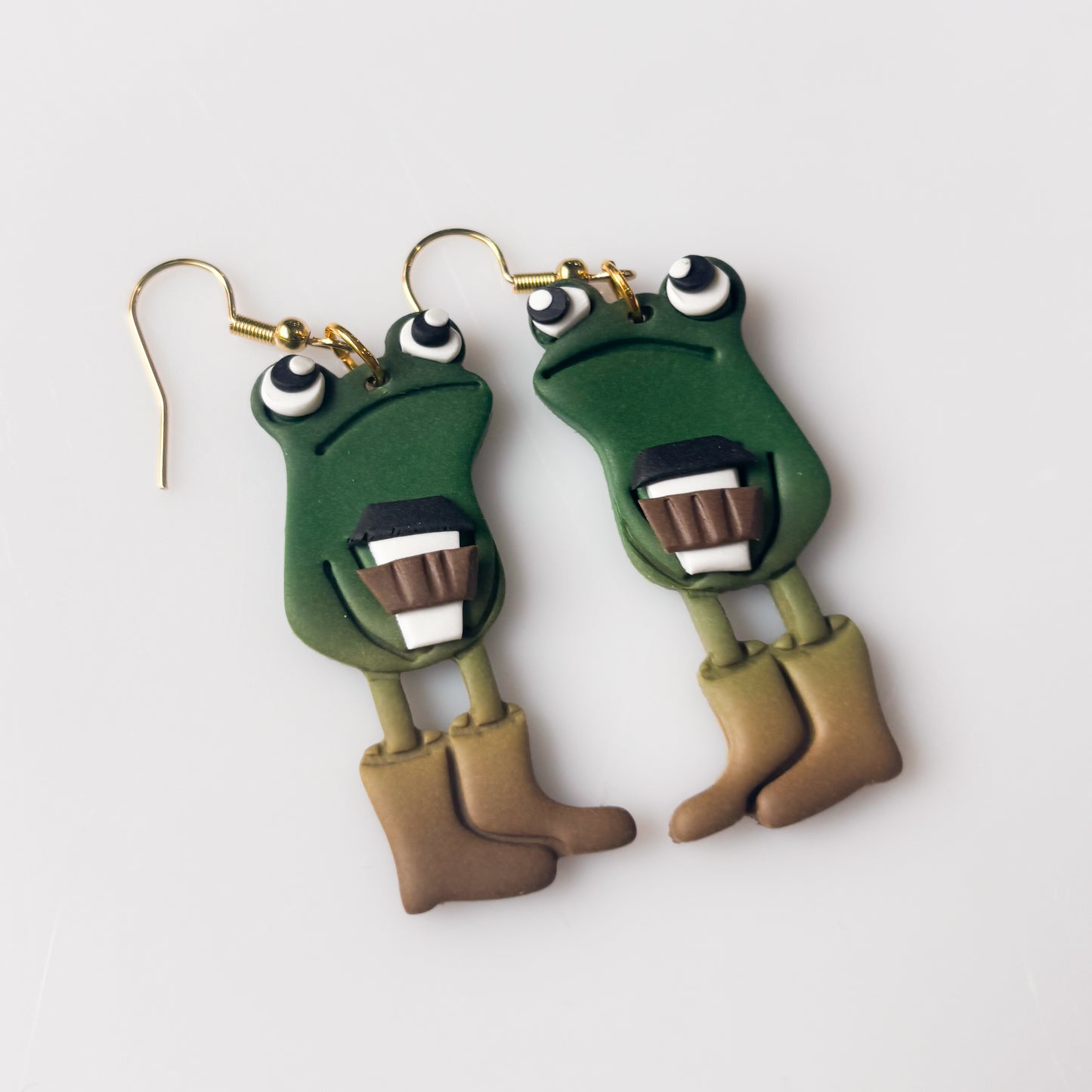 COFFEE CUP AWKWARD FROG EARRINGS