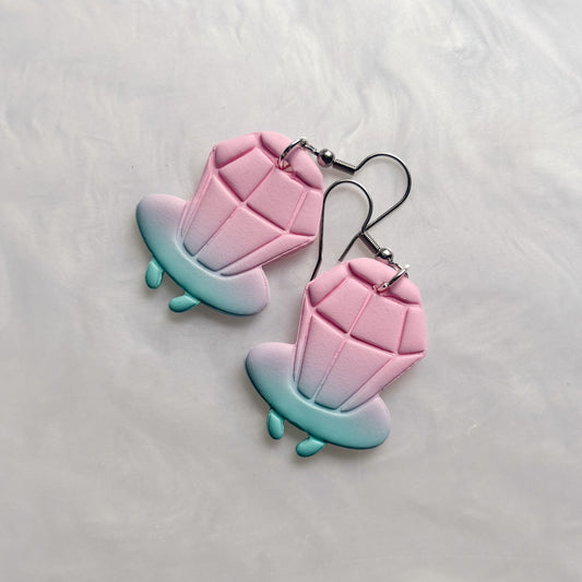 PINK & TEAL RING POP EARRINGS