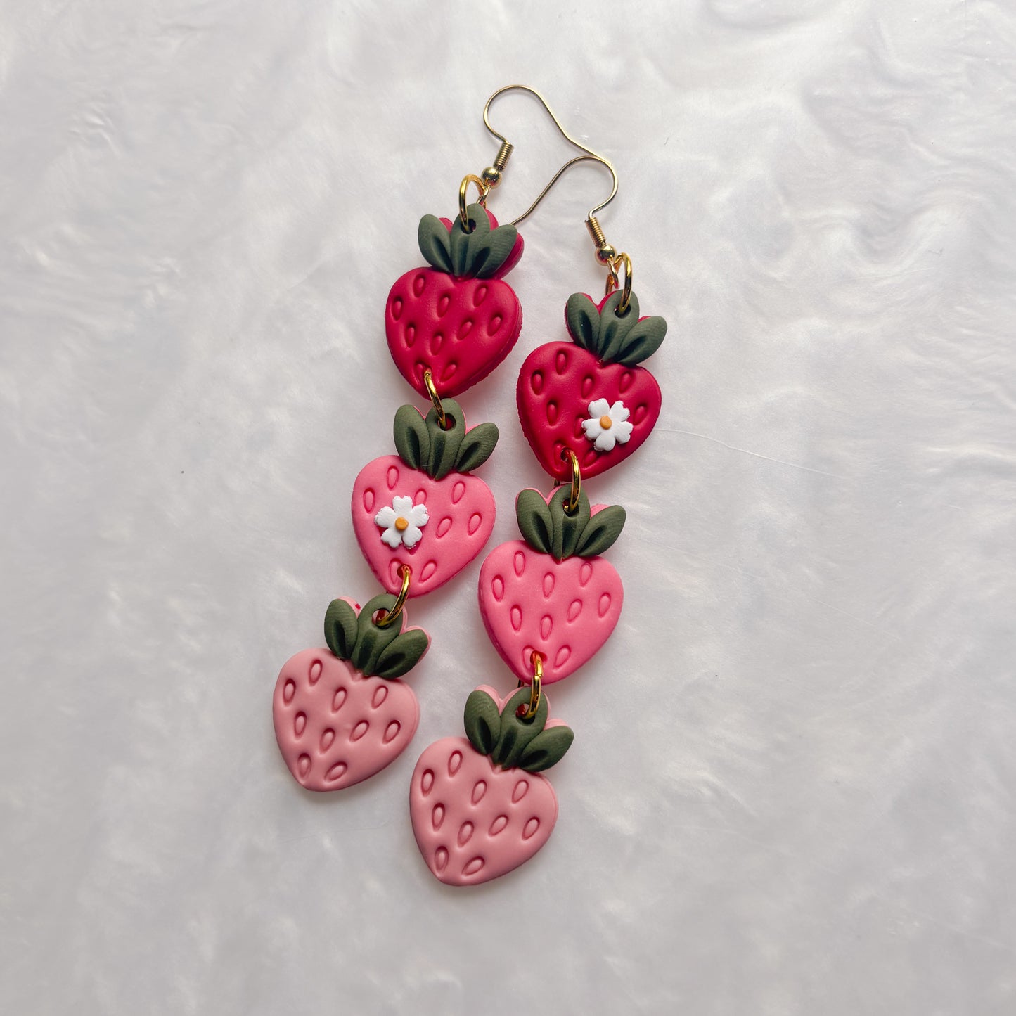 STRAWBERRY TRIO EARRINGS