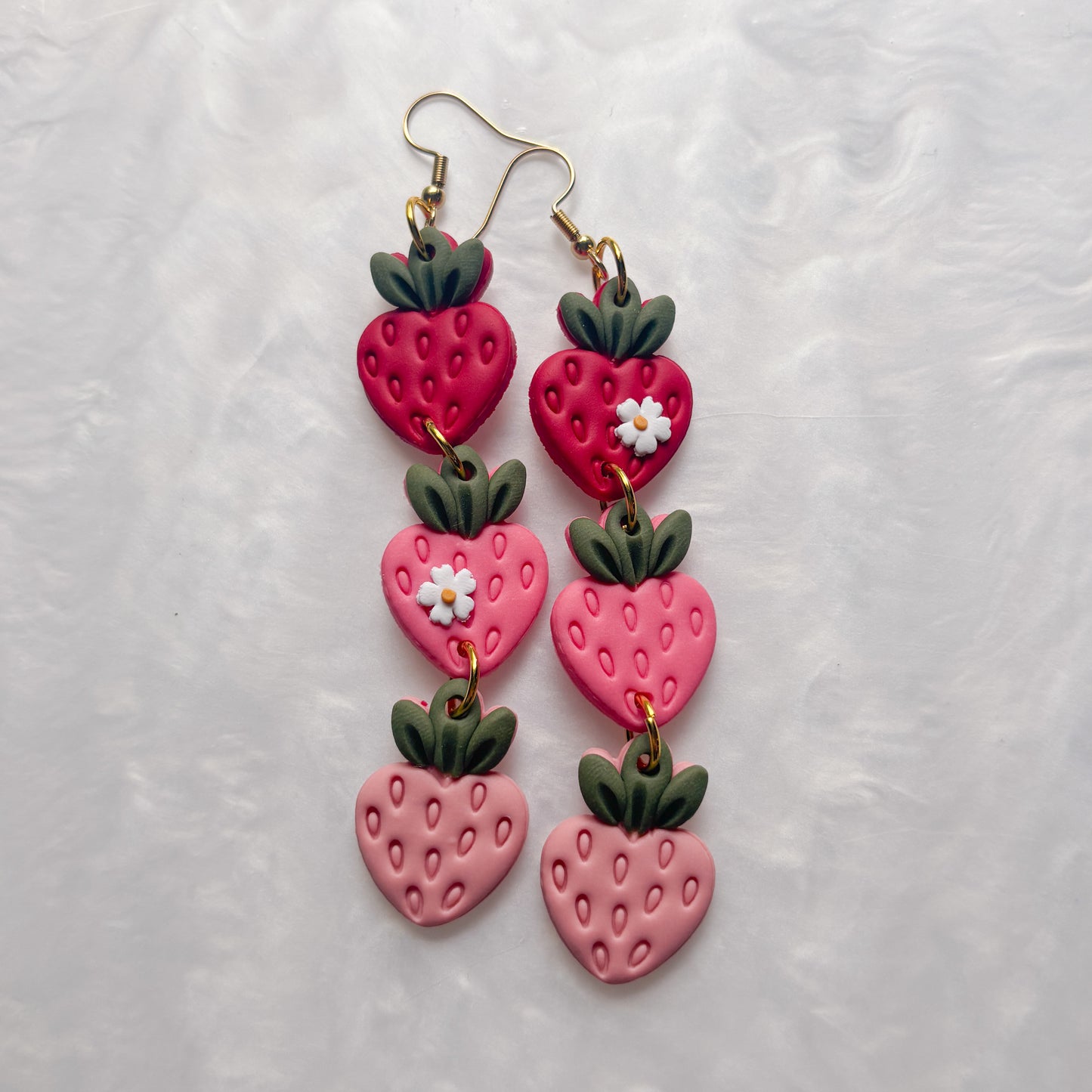 STRAWBERRY TRIO EARRINGS