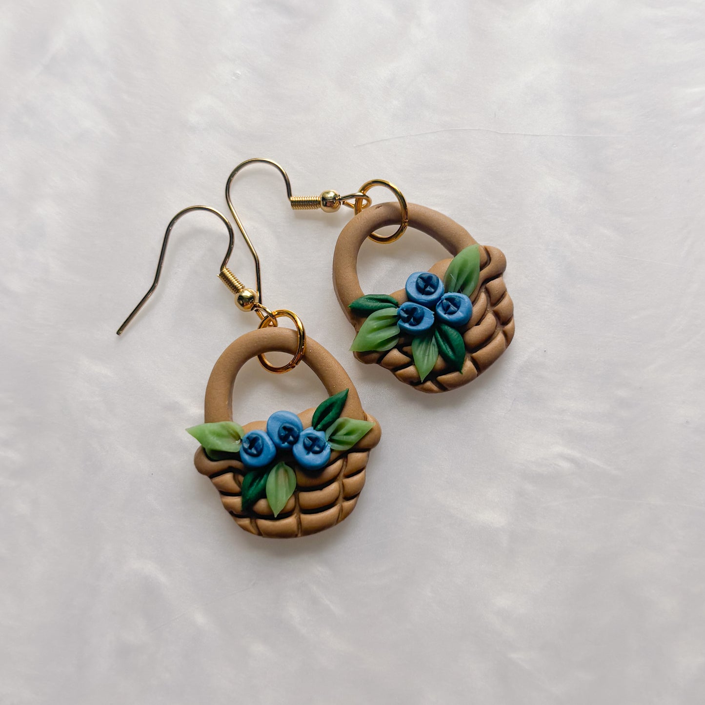 BLUEBERRY BASKET EARRINGS