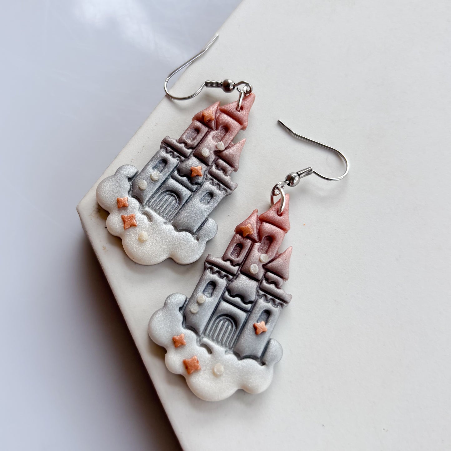 METALLIC CASTLE IN THE CLOUD EARRINGS