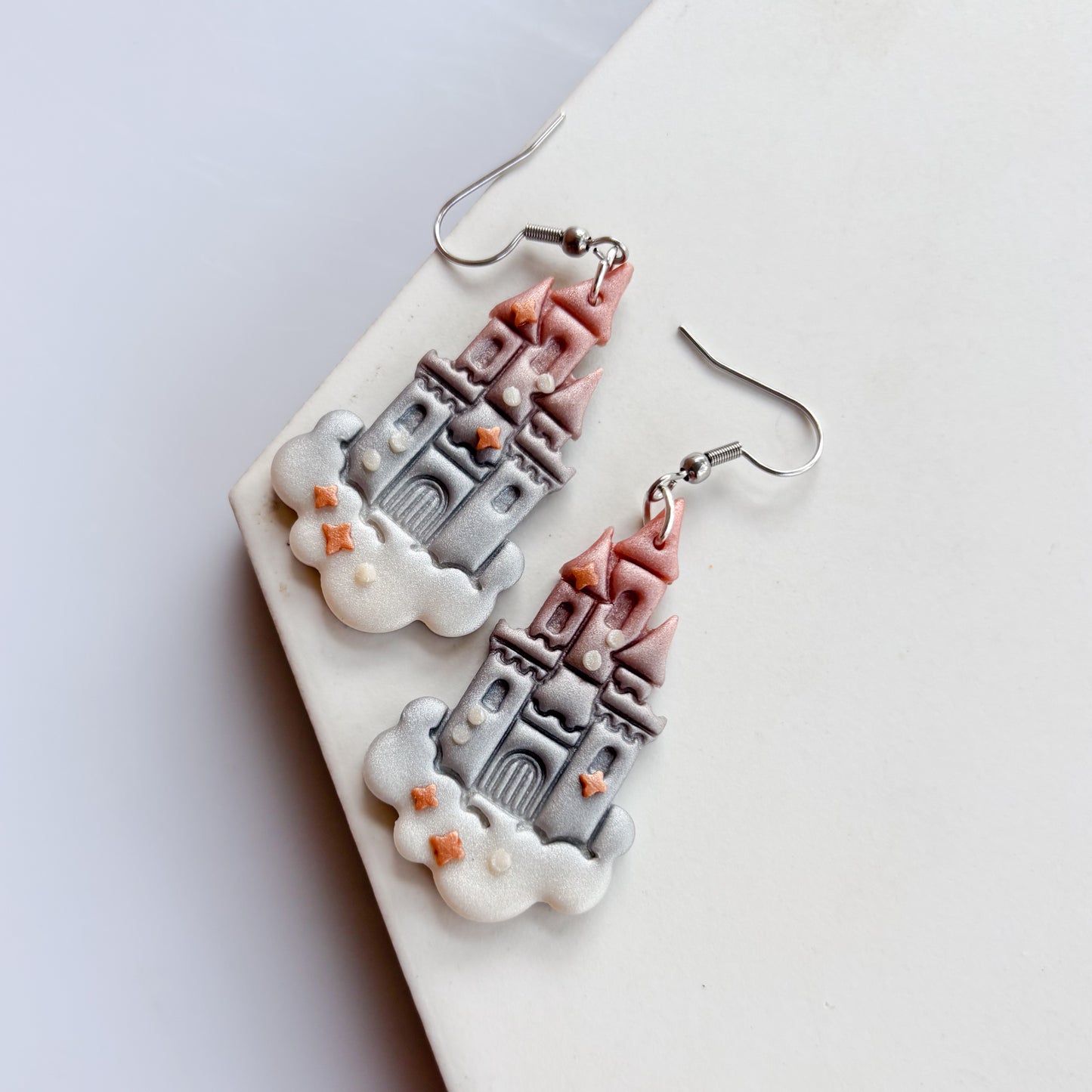 METALLIC CASTLE IN THE CLOUD EARRINGS