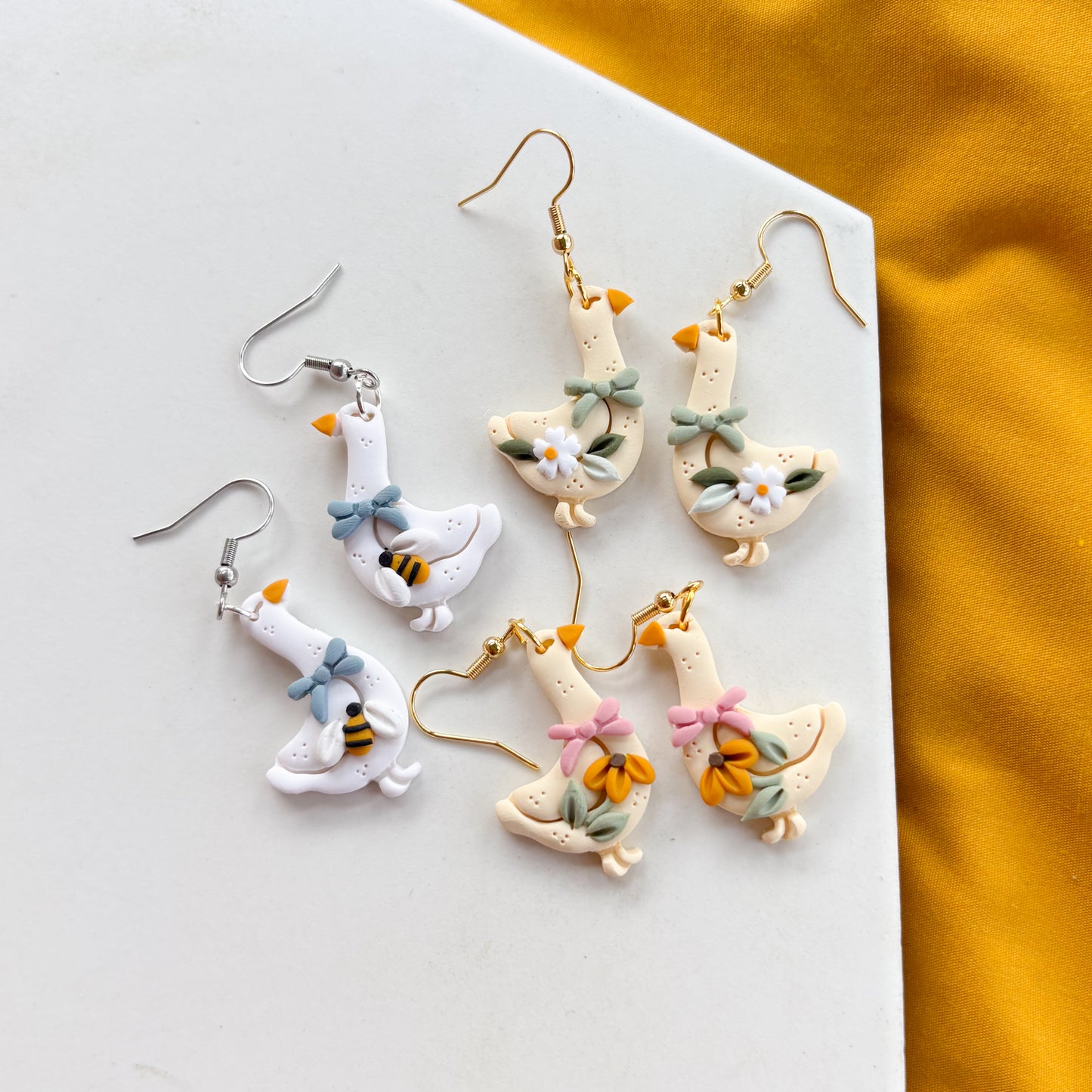 BLUE & BEE GOOSE EARRINGS