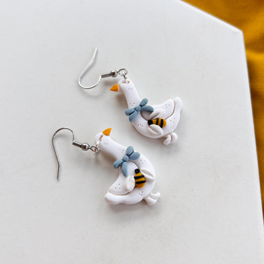 BLUE & BEE GOOSE EARRINGS