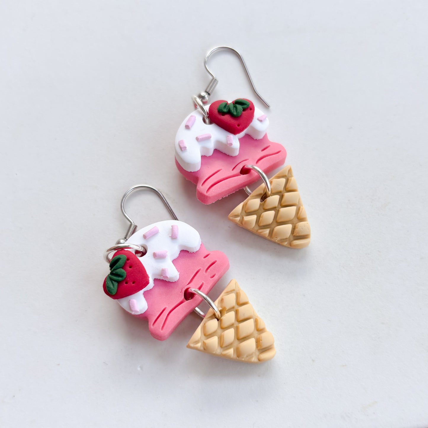 STRAWBERRY ICE CREAM EARRINGS