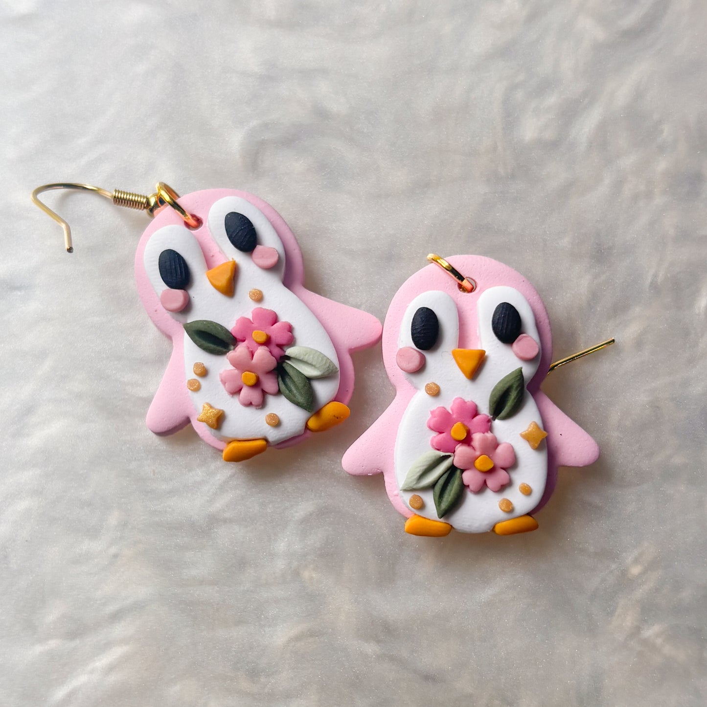 PINK PENGUIN EARRINGS