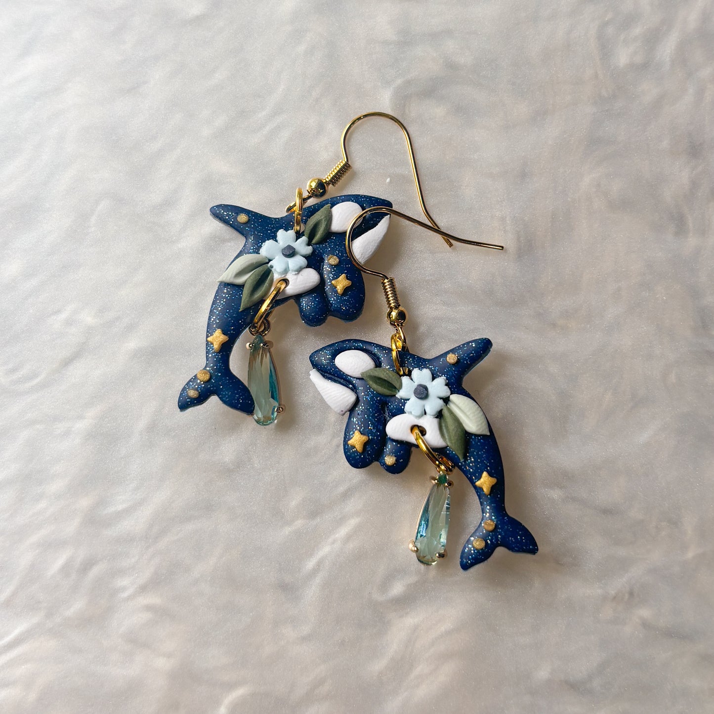 BLUE ORCA EARRINGS