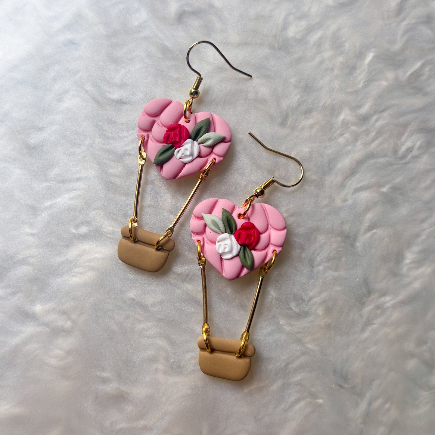 HEART HOT AIR BALLOON EARRINGS