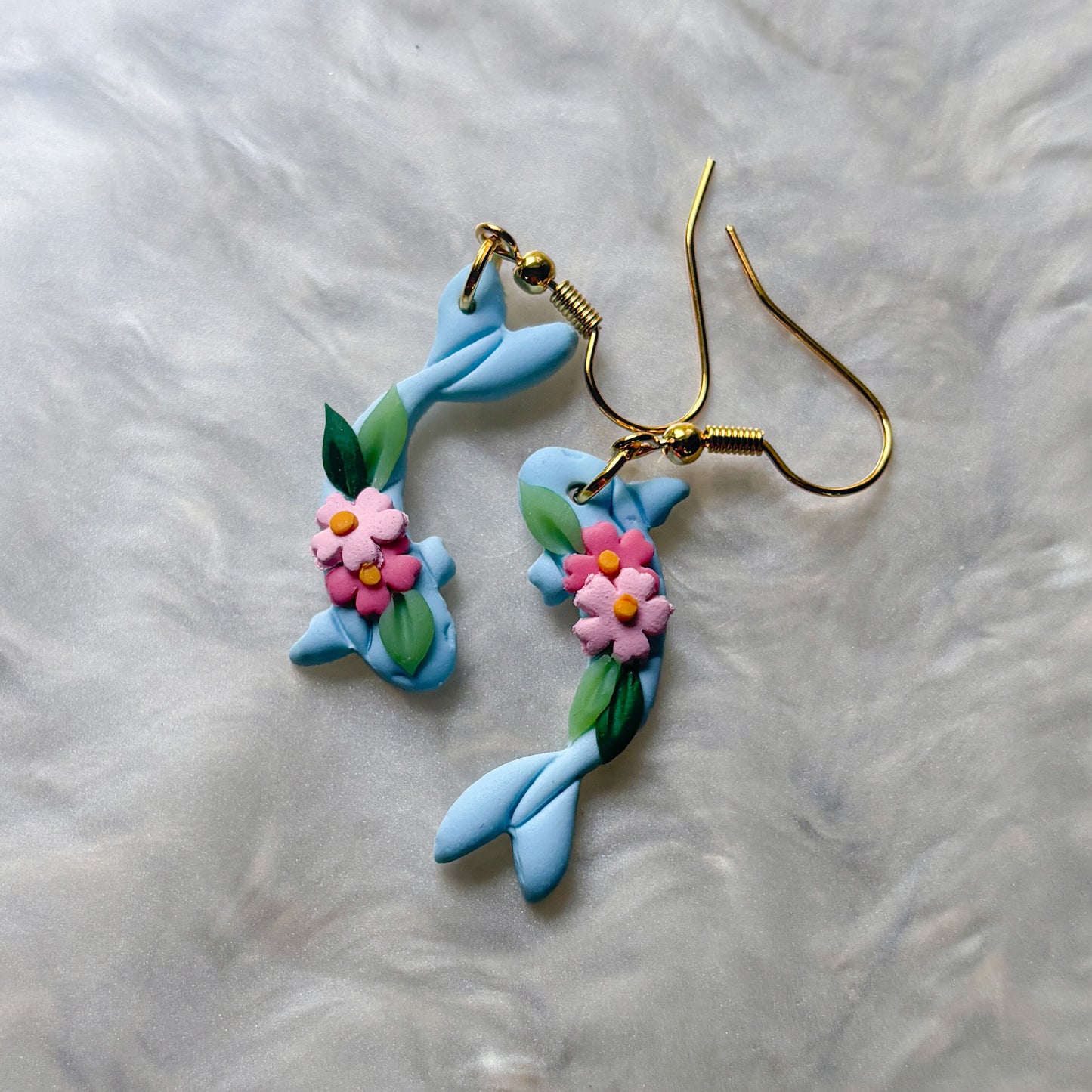 LITTLE BLUE KOI EARRINGS