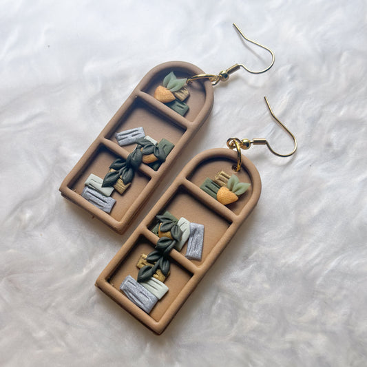 STUDY BOOKSHELF EARRINGS