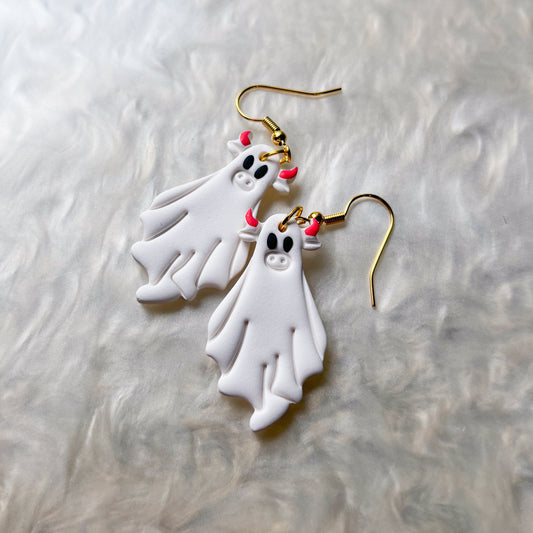 COW GHOST EARRINGS