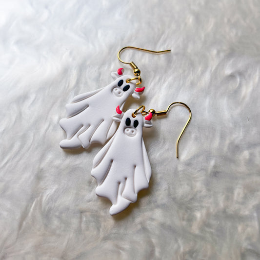COW GHOST EARRINGS