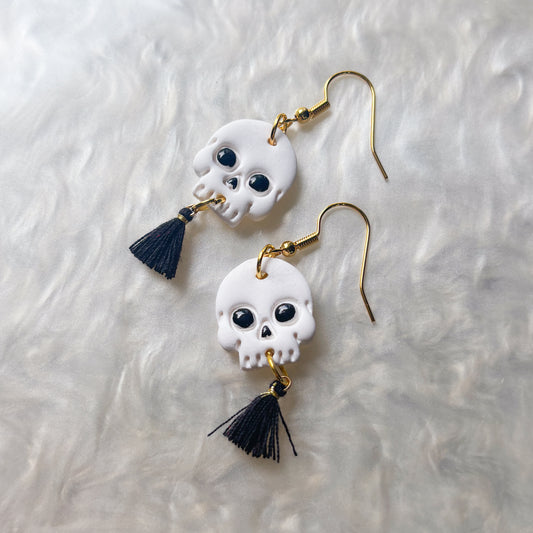SKULL & TASSEL EARRINGS