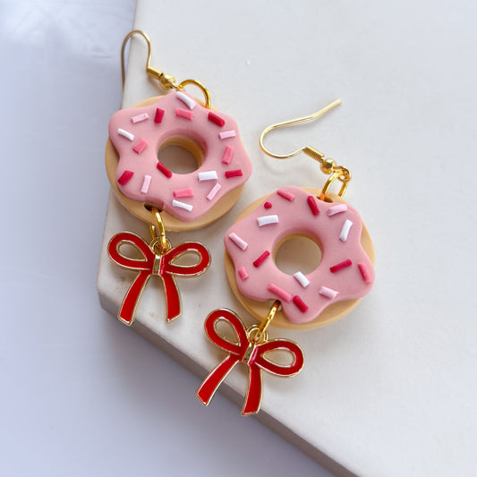 PINK DONUT EARRINGS