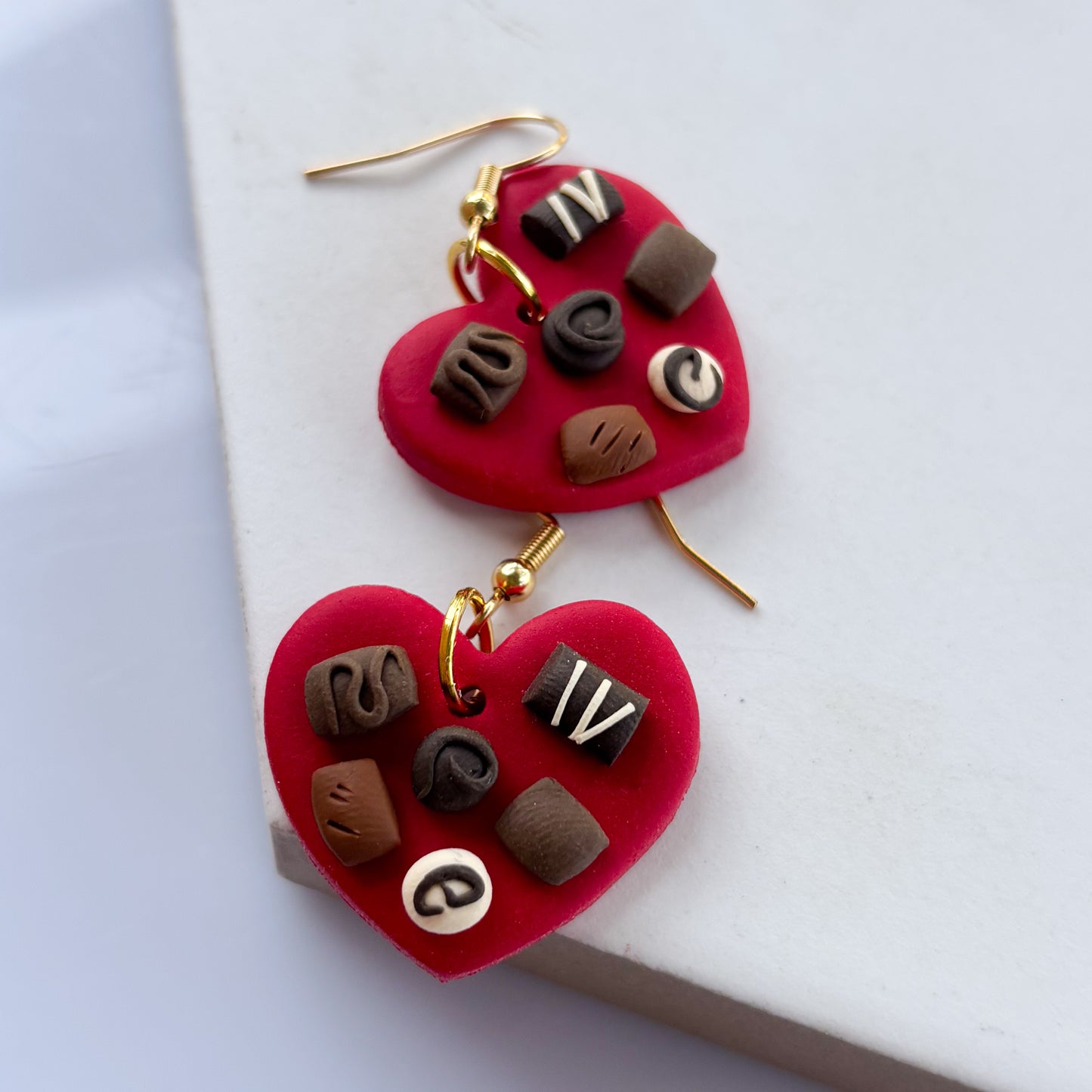 CHOCOLATE BOX HEART EARRINGS