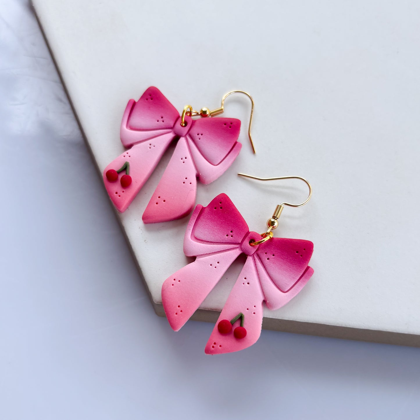 CHERRY BOW EARRINGS